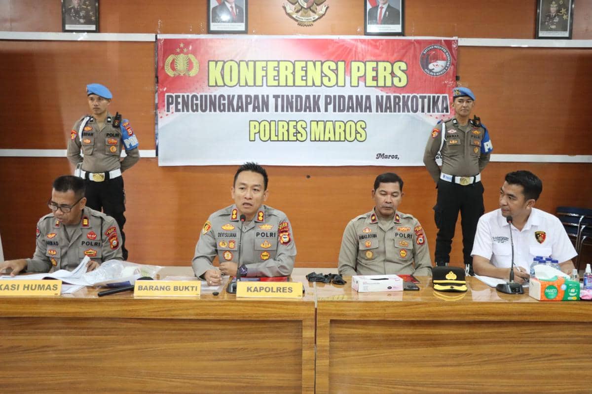 Polres Maros mengungkap perederan narkoba sintetis cair. Dok. IDN Times/Polres Maros