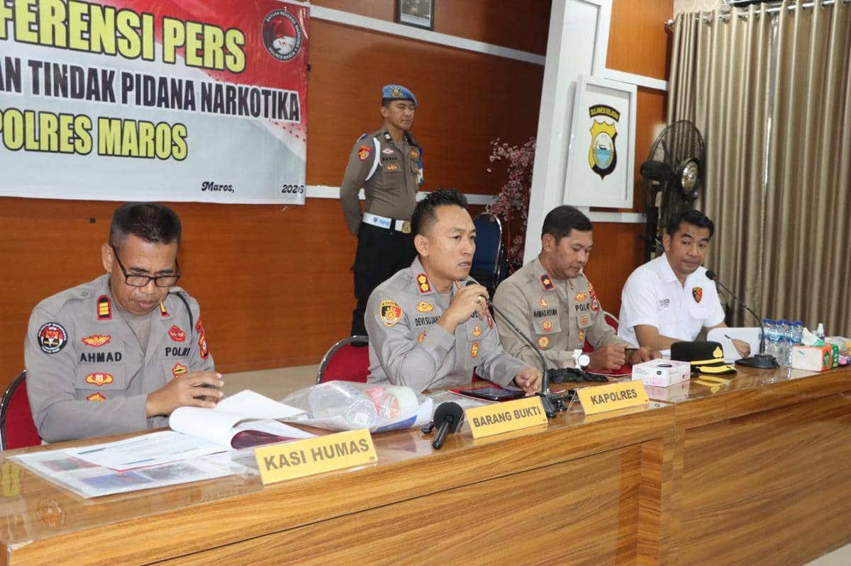 Polres Maros mengungkap perederan narkoba sintetis cair. Dok. IDN Times/Polres Maros