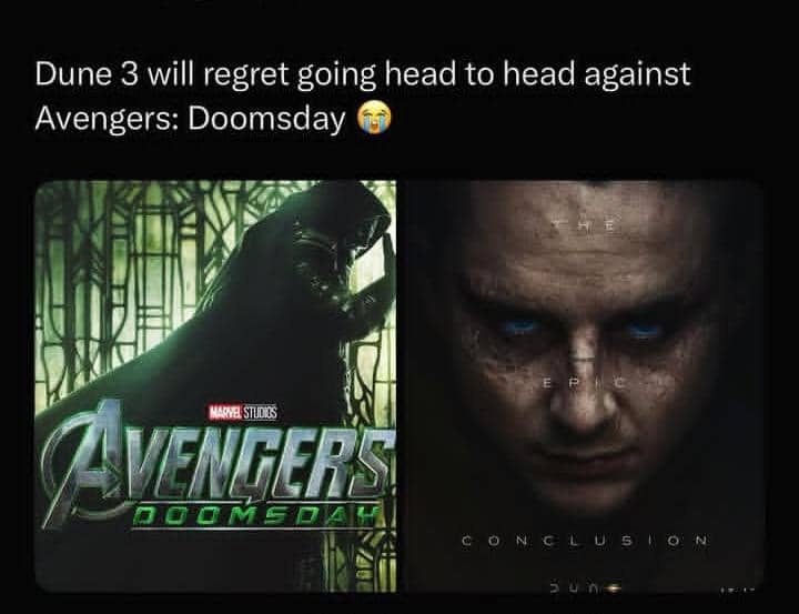 8 Meme Dune: Part Three vs Avengers: Doomsday, Tayangnya Barengan?