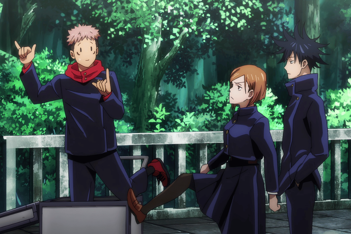 Yuji, Megumi, dan Nobara dalam Jujutsu Kaisen