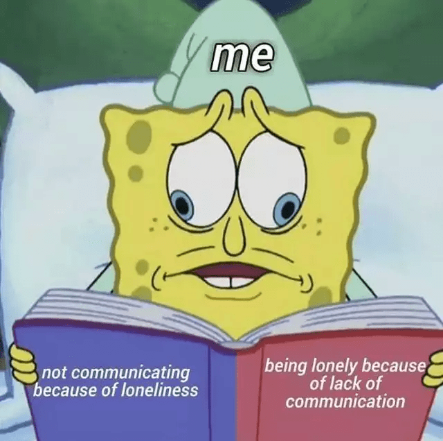 meme SpongeBob tentang kesepian