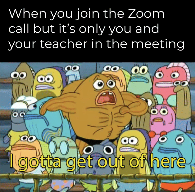 meme SpongeBob tentang momen canggung