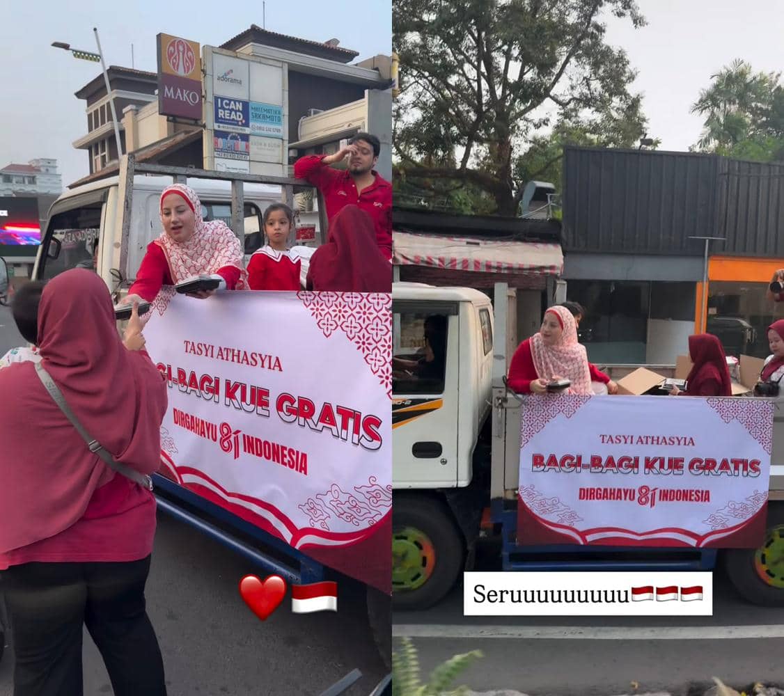 Seorang artis merayakan euforia HUT ke-81 Republik Indonesia dalam unggahan Instagram bertema kemerdekaan.