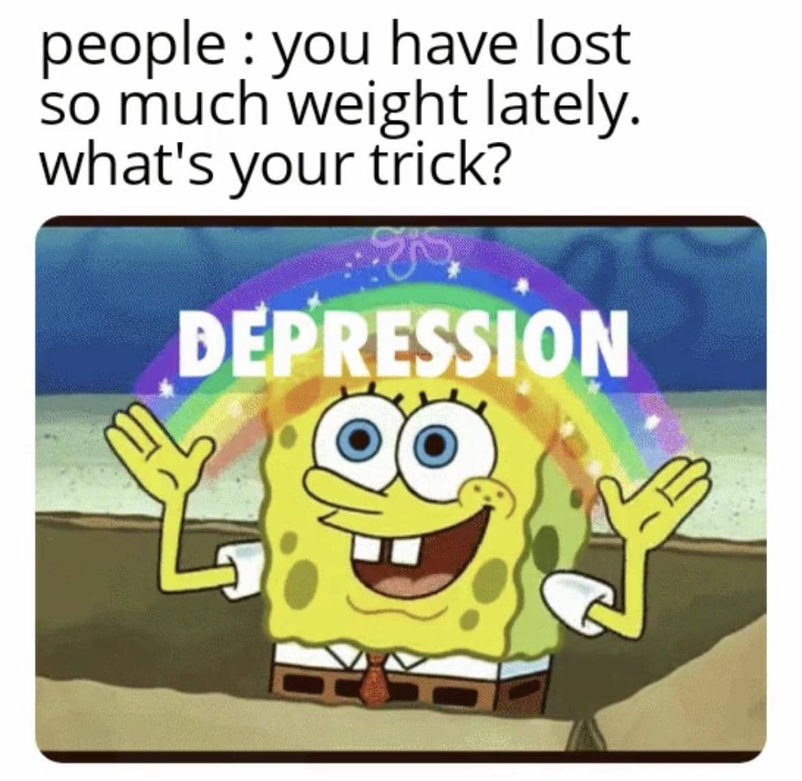 meme SpongeBob tentang menurunkan berat badan