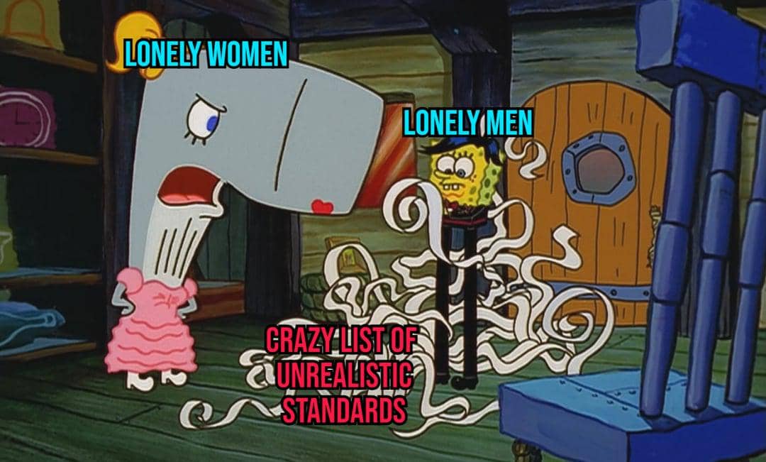 meme SpongeBob tentang kesepian