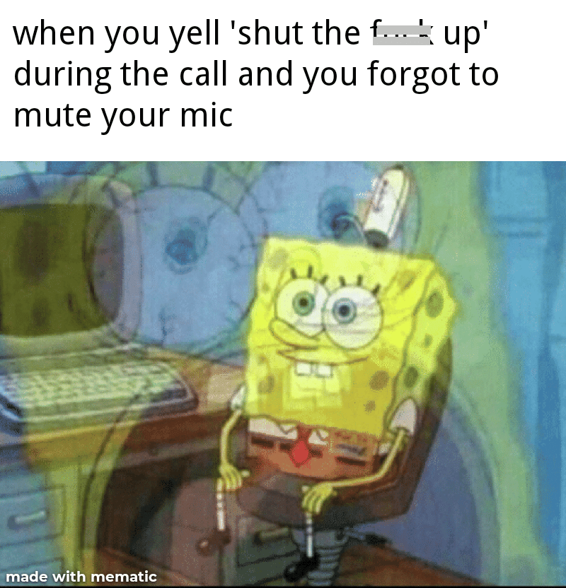 meme SpongeBob tentang momen canggung