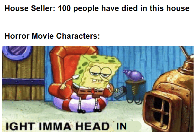 meme SpongeBob tentang rumah