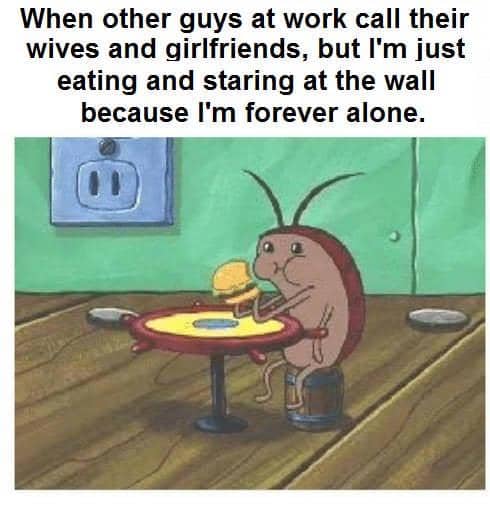 meme SpongeBob tentang kesepian