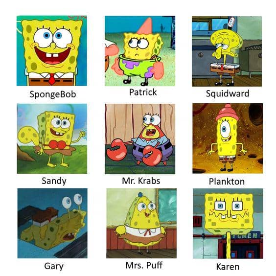 meme kultur pop digambarkan oleh SpongeBob