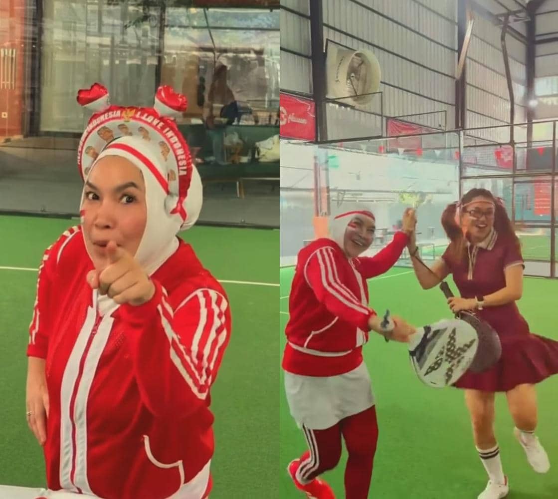 Artis berpartisipasi dalam lomba peringatan 17 Agustus yang diunggah melalui akun Instagram mom_ayting92.