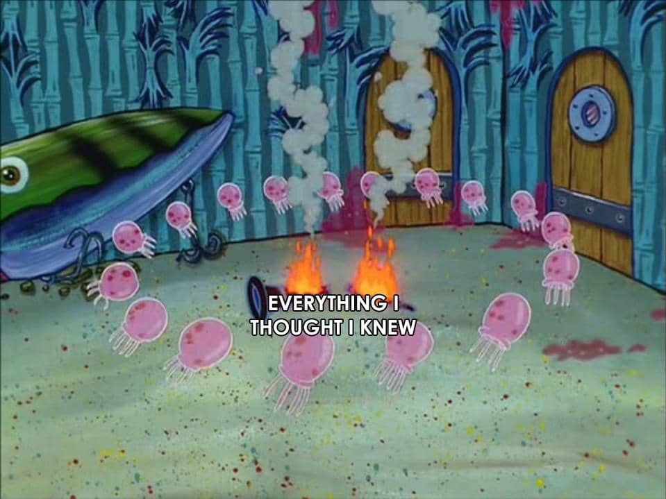 meme SpongeBob tentang rumah