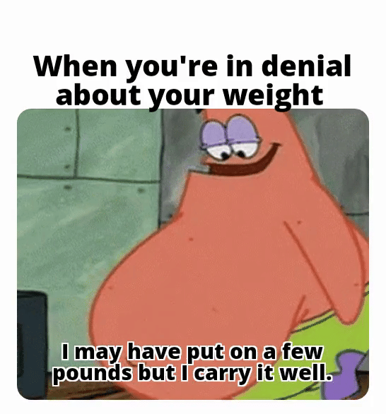 meme SpongeBob tentang menurunkan berat badan