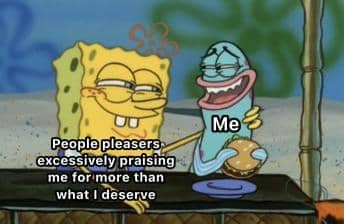 meme SpongeBob tentang momen canggung