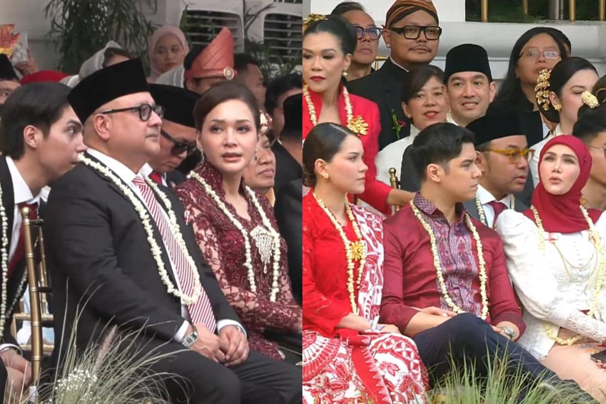 Gaya Seleb di Upacara Penurunan Bendera HUT RI ke-81 di Istana Negara
