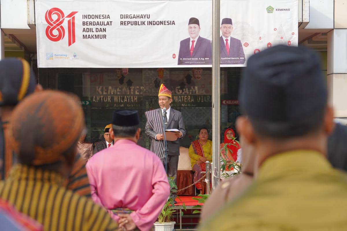 Peringatan HUT ke-81 RI, Kemenag Sumut Ajak Masyarakat Rawat Kerukunan
