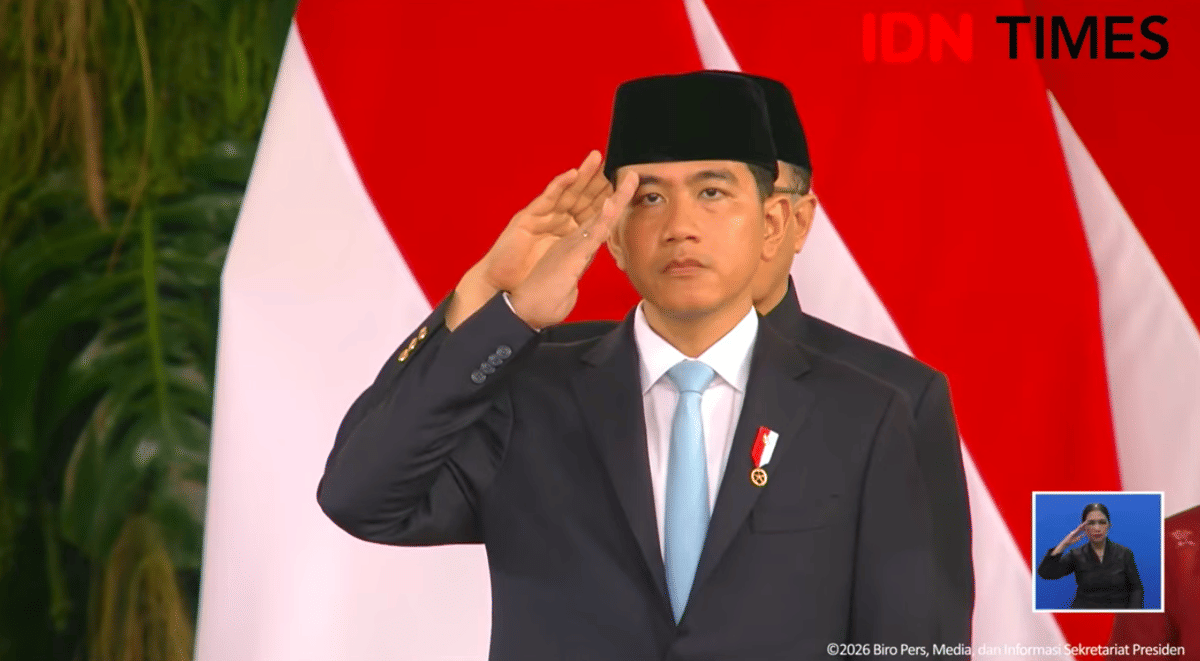 Wakil Presiden (Wapres) Gibran Rakabuming hadiri Upacara HUT ke-81 RI di Istana Merdeka, Jakarta, Senin (17/8/2026).