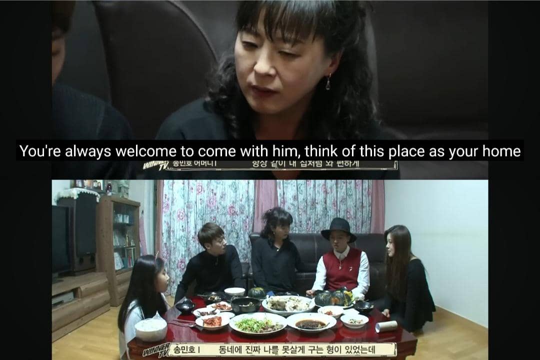 Jinu bersama keluarga Mino