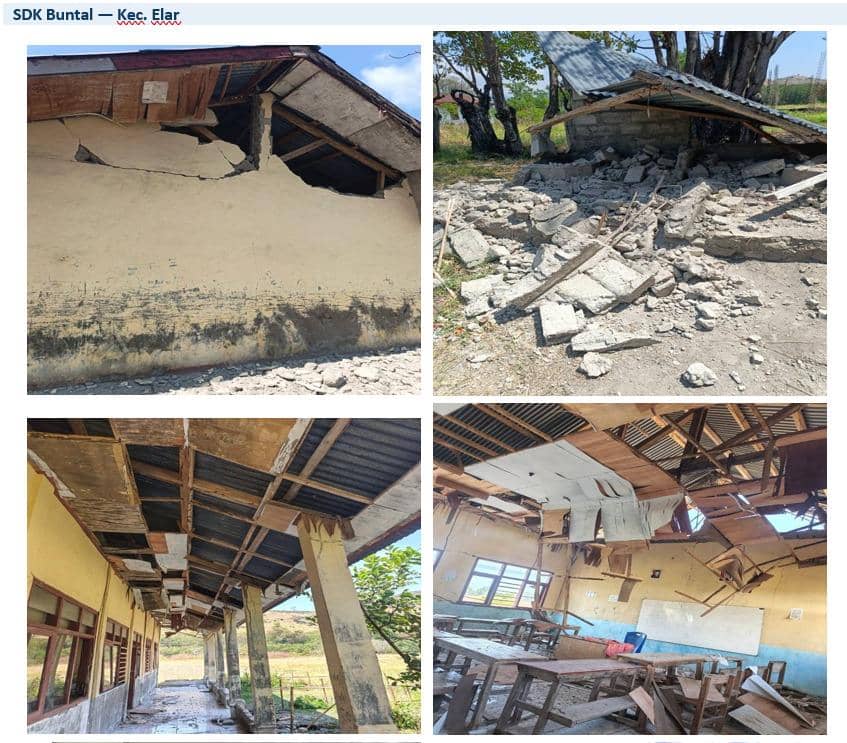 Sekolah terdampak bencana di NTT.