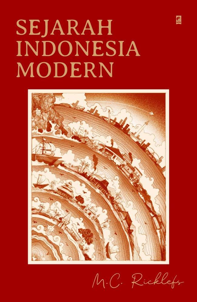 Sampul buku Sejarah Indonesia Modern dari Gramedia dengan judul buku tercetak jelas pada bagian depan.