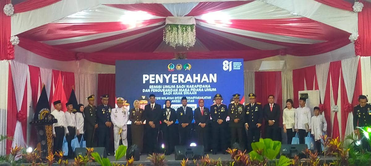 Seremoni penyerahan remisi bagi narapidana di Sulawesi Selatan, Senin (17/8/2026). Dok. Istimewa