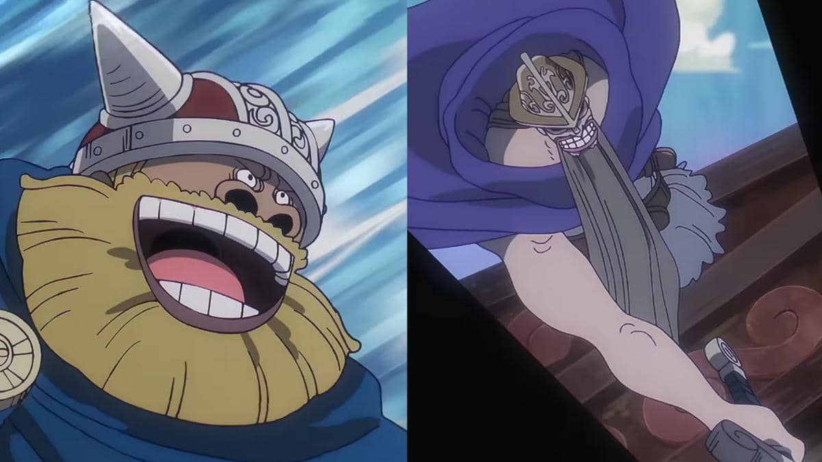 Ilustrasi anime Dorry dan Brogy, dua karakter raksasa dari serial One Piece produksi Toei Animation.
