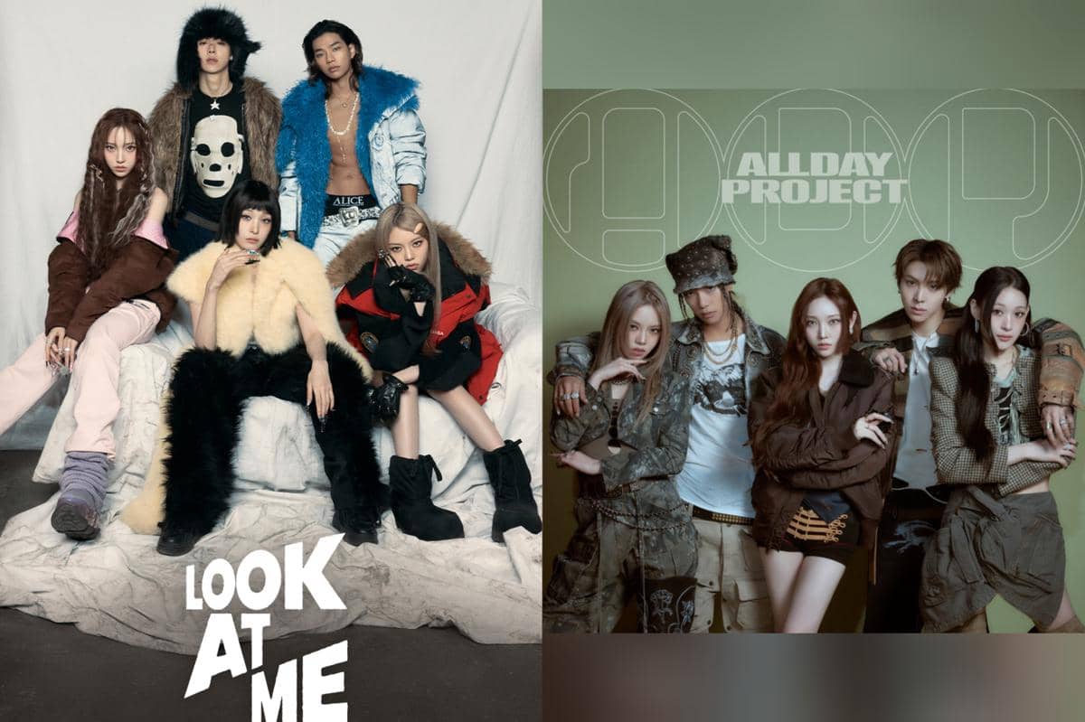 ALLDAY PROJECT dalam title poster untuk "LOOK AT ME"