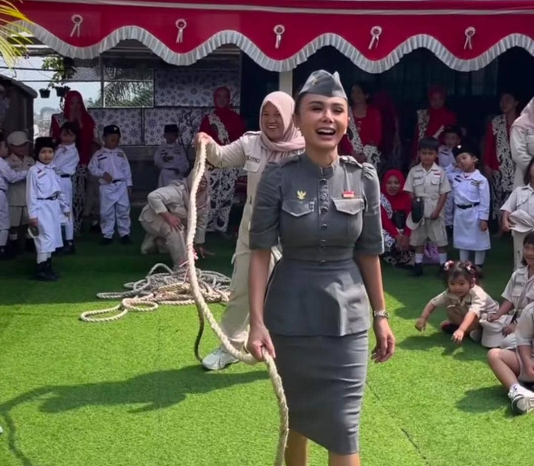 potret Yuni Shara rayakan HUT RI ke-81 di Paud Cahaya Permata Abadi