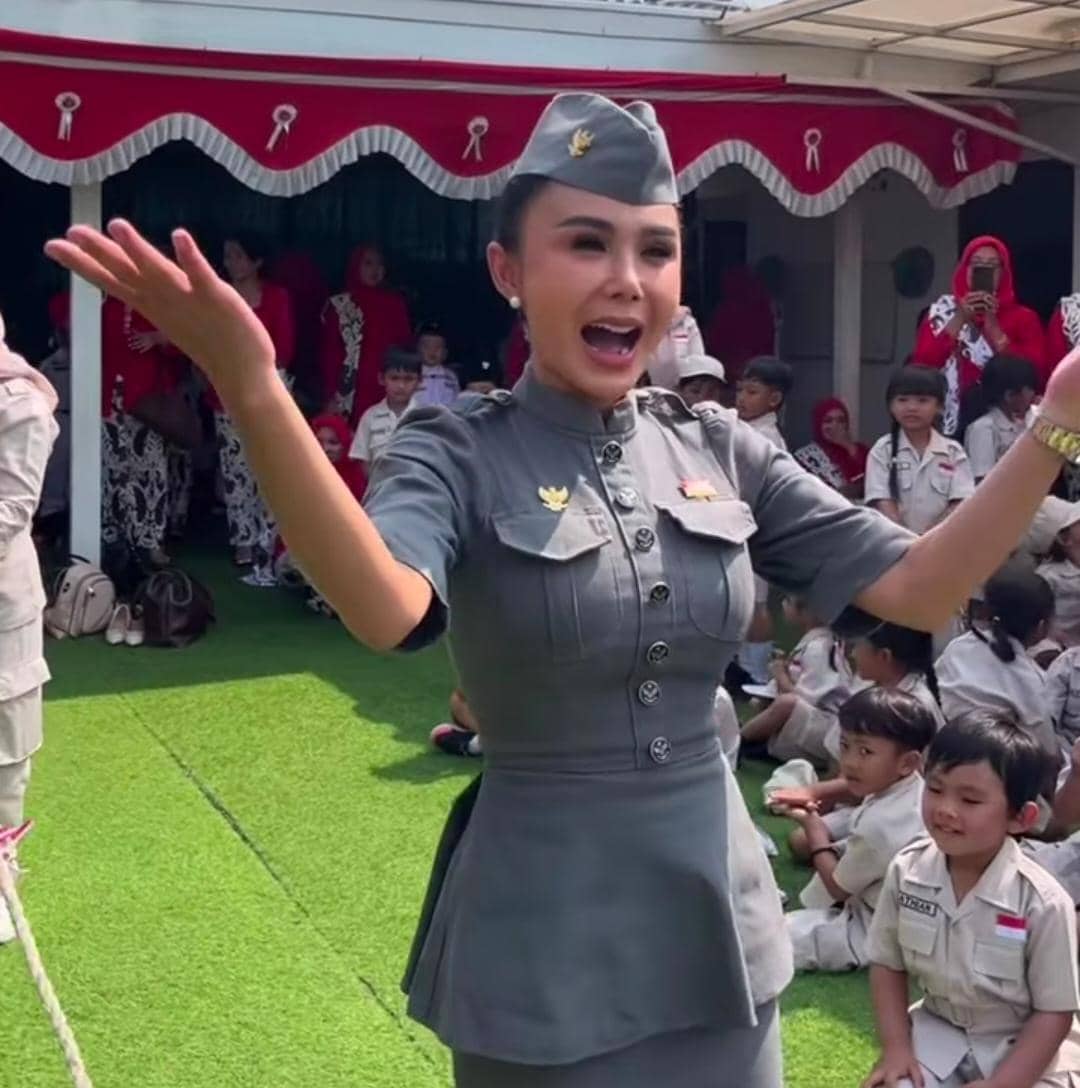 potret Yuni Shara rayakan HUT RI ke-81 di Paud Cahaya Permata Abadi