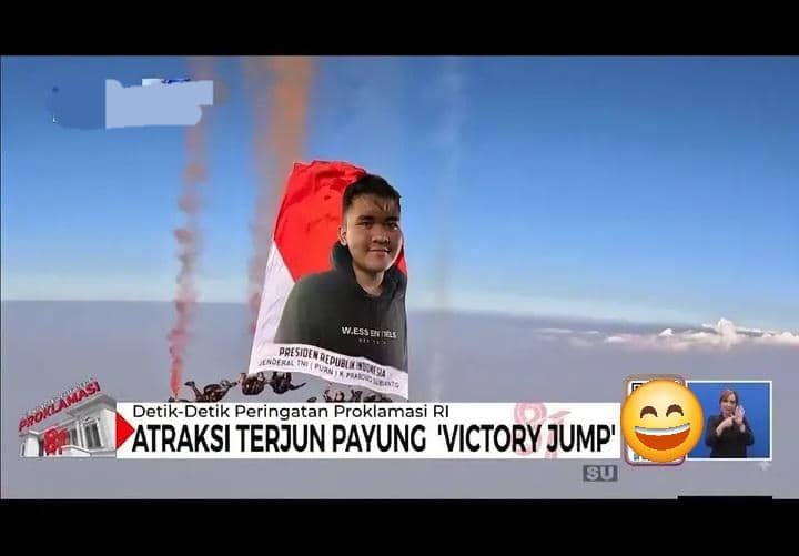 10 Meme Victory Jump Kibarkan Bendera di Ketinggian