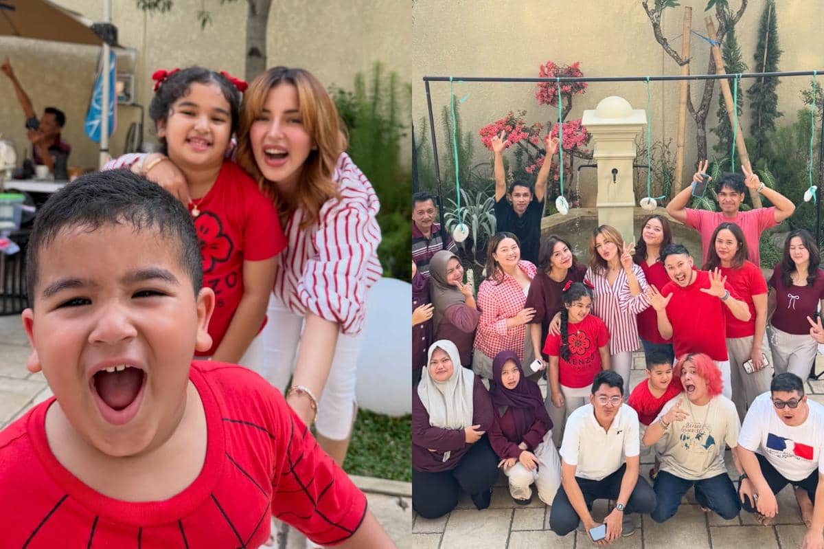 7 Potret Tasya Farasya Rayakan 17 Agustus 2026 di Rumah Bareng Anak