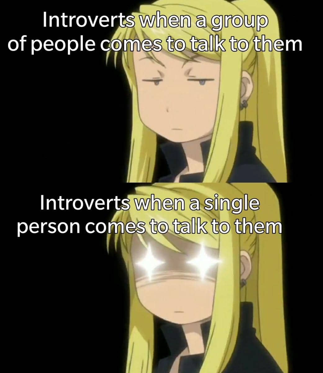 meme anime tentang introver