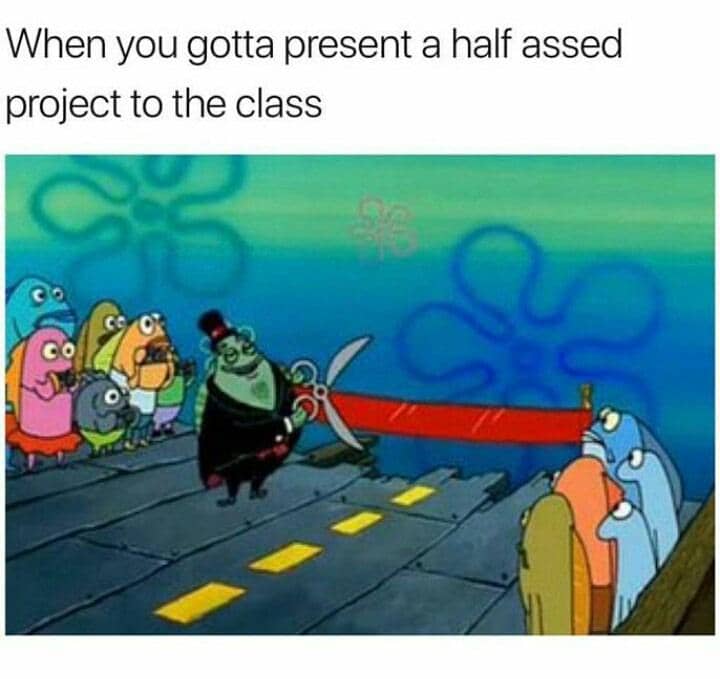 meme SpongeBob tentang percaya diri