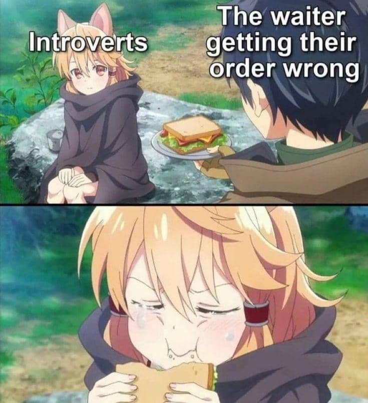 meme anime tentang introver