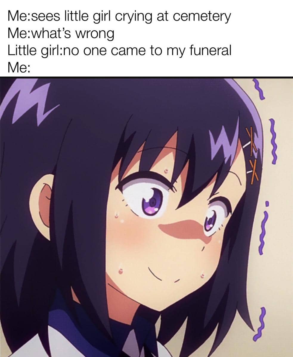 meme anime tentang momen menakutkan