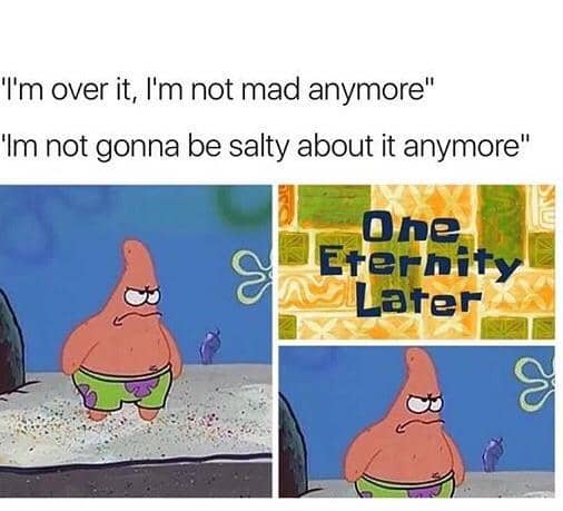 meme SpongeBob tentang orang emosian
