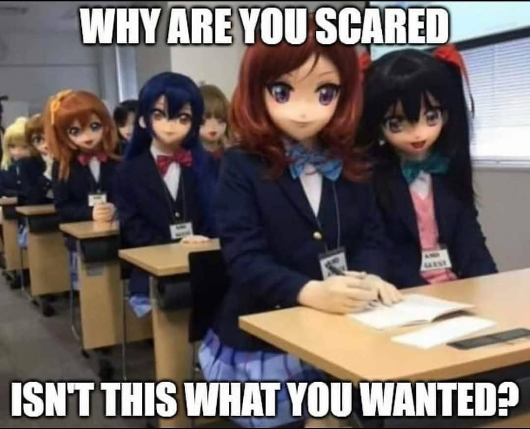 meme anime tentang momen menakutkan