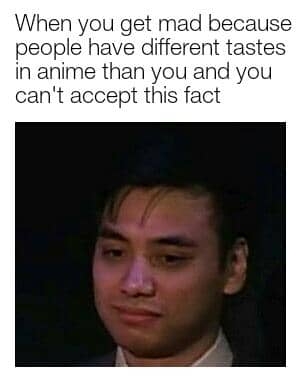 meme anime tentang orang emosian