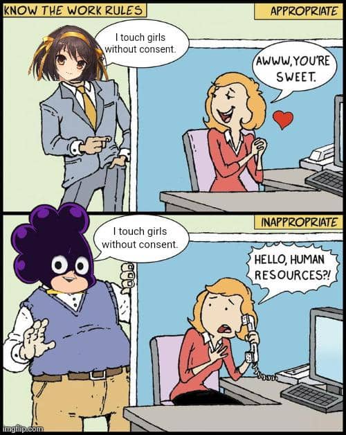 meme anime tentang momen menakutkan