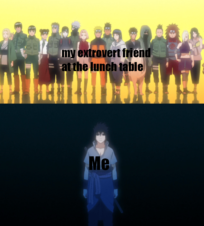 meme anime tentang introver