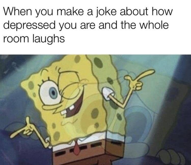meme SpongeBob tentang percaya diri