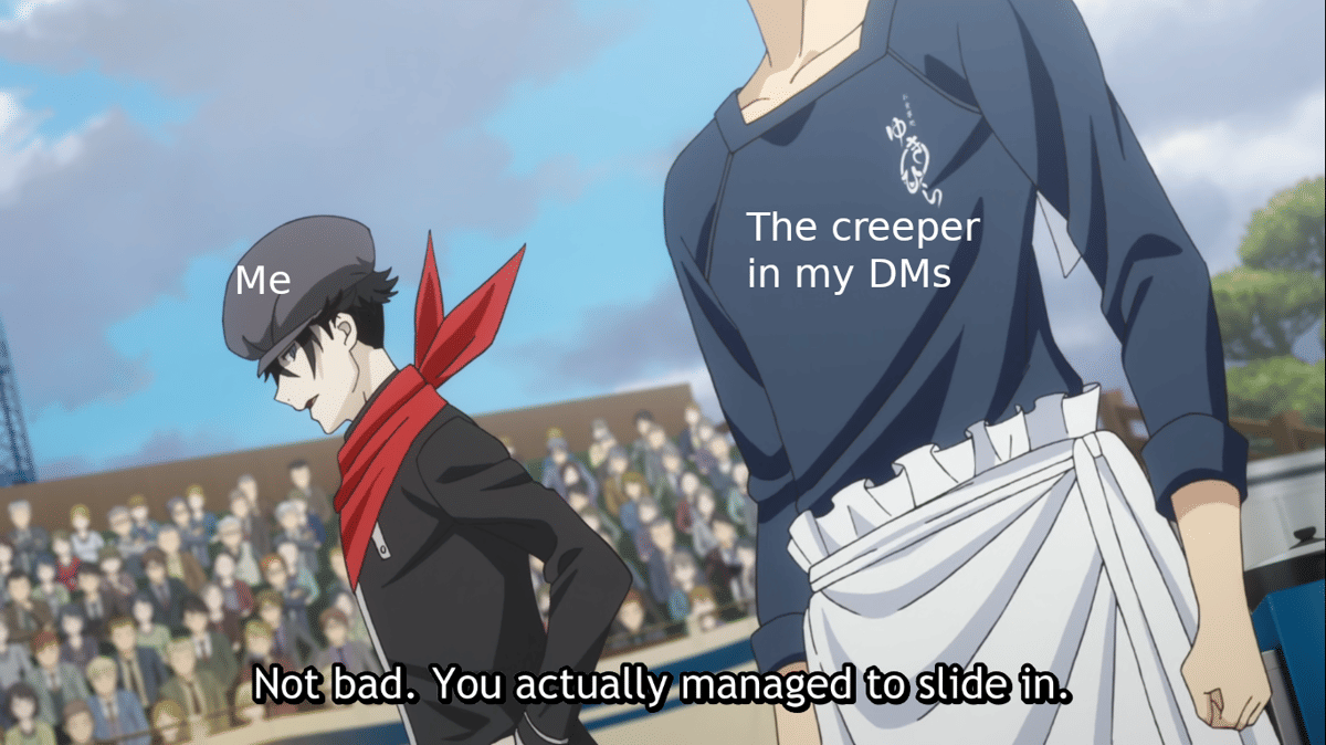 meme anime tentang momen menakutkan