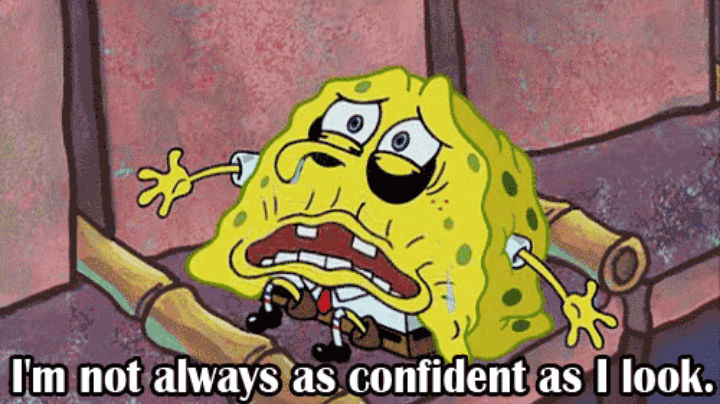 meme SpongeBob tentang percaya diri