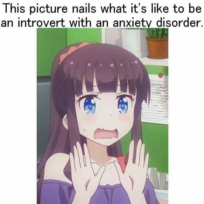meme anime tentang introver