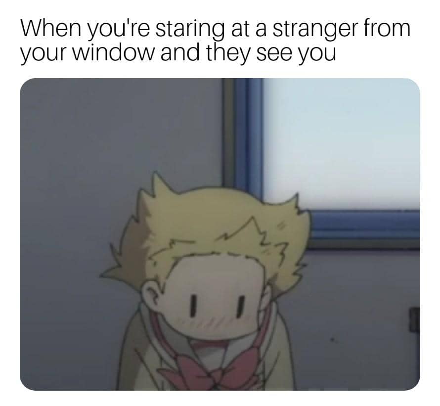 meme anime tentang momen menakutkan