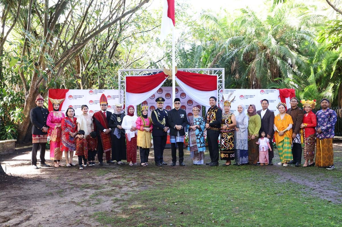 Hujan Deras Iringi Semangat WNI di Sydney Rayakan HUT RI 