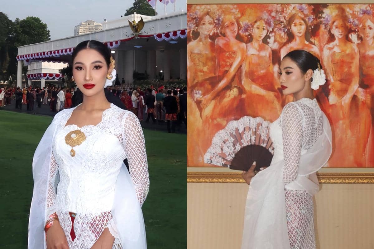7 Potret Miss Aura International 2022 Riskyana Hidayat di Istana Negara