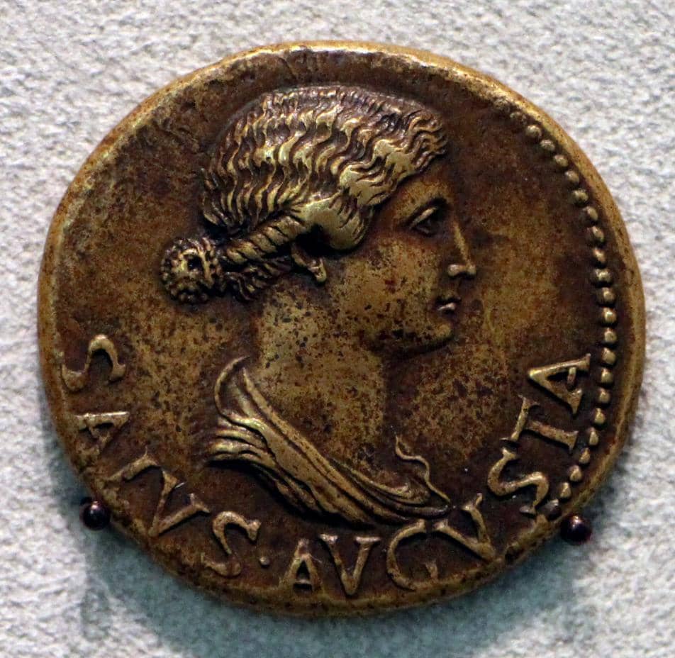 koin Romawi Kuno bergambar Livia Drusilla