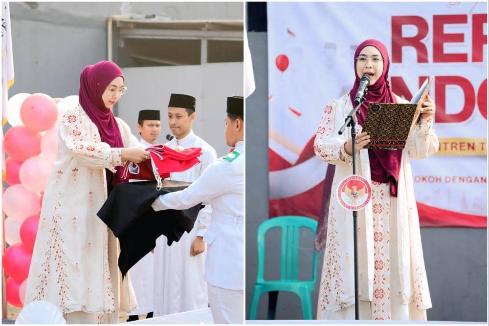 9 Potret Oki Setiana Dewi saat jadi Inspektur Upacara 17 Agustus