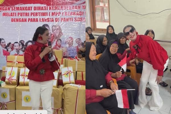 7 Potret Ibunda Tasya Farasya 17-an Bersama Lansia di Panti Sosial