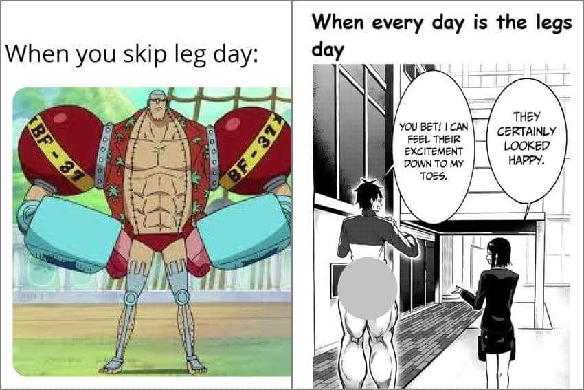 8 Meme Anime tentang Leg Day, Kaki Harus Terus Dilatih